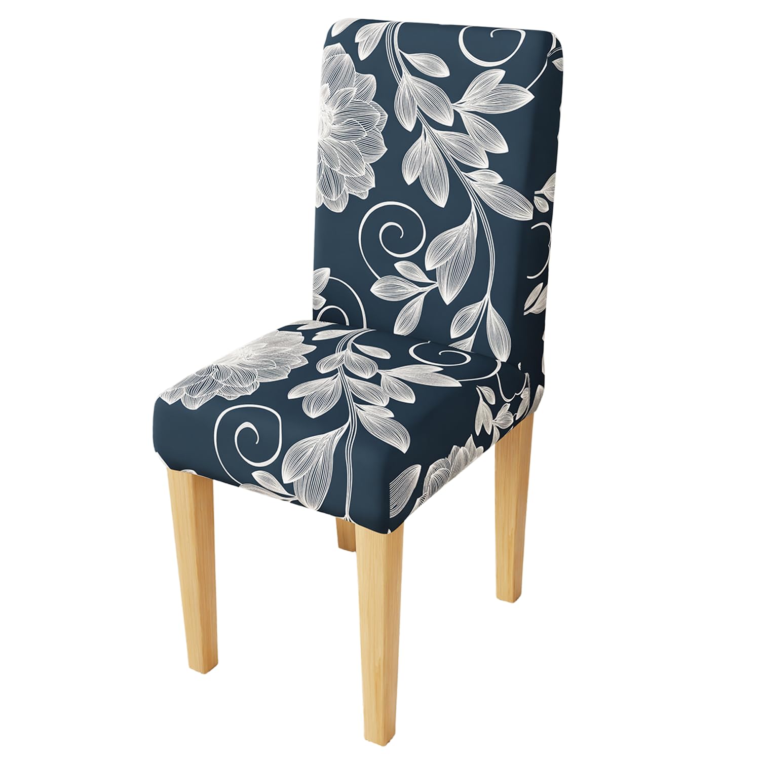Maroon Flower Dining Chair Covers - 4 Pack -21