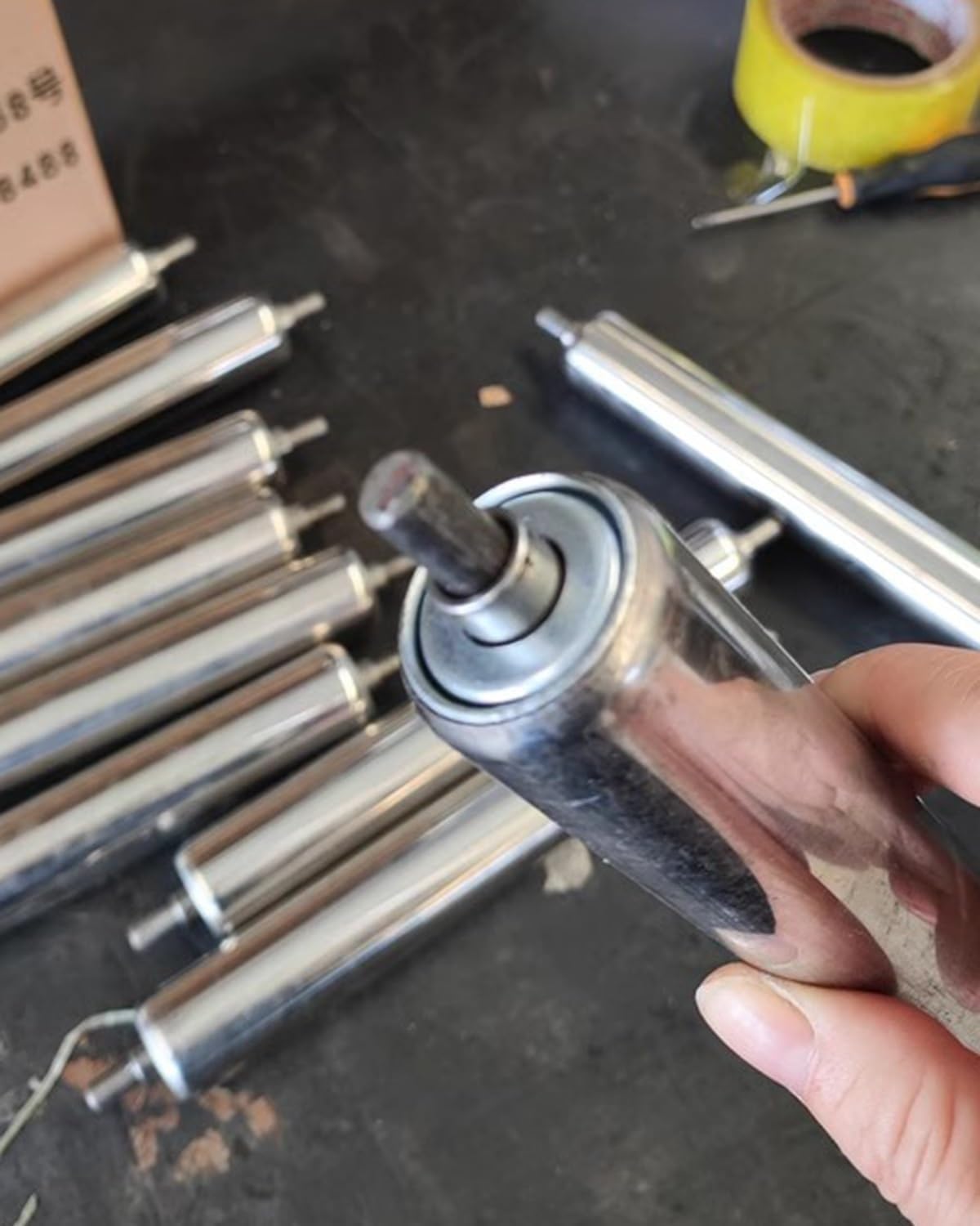 Stainless Steel Roller Replacement 60mm Dia Industrial Steel Roller Tubes, Spins Freely Conveyer Systems, 7pcs(L 950MM(37.4in))