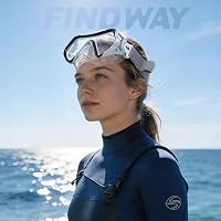 Findway 180 fokos búvár és sznorkel maszk felnőtteknek és tiniknek edzett üveggel páramentes orrborítással állítható pánttal 7