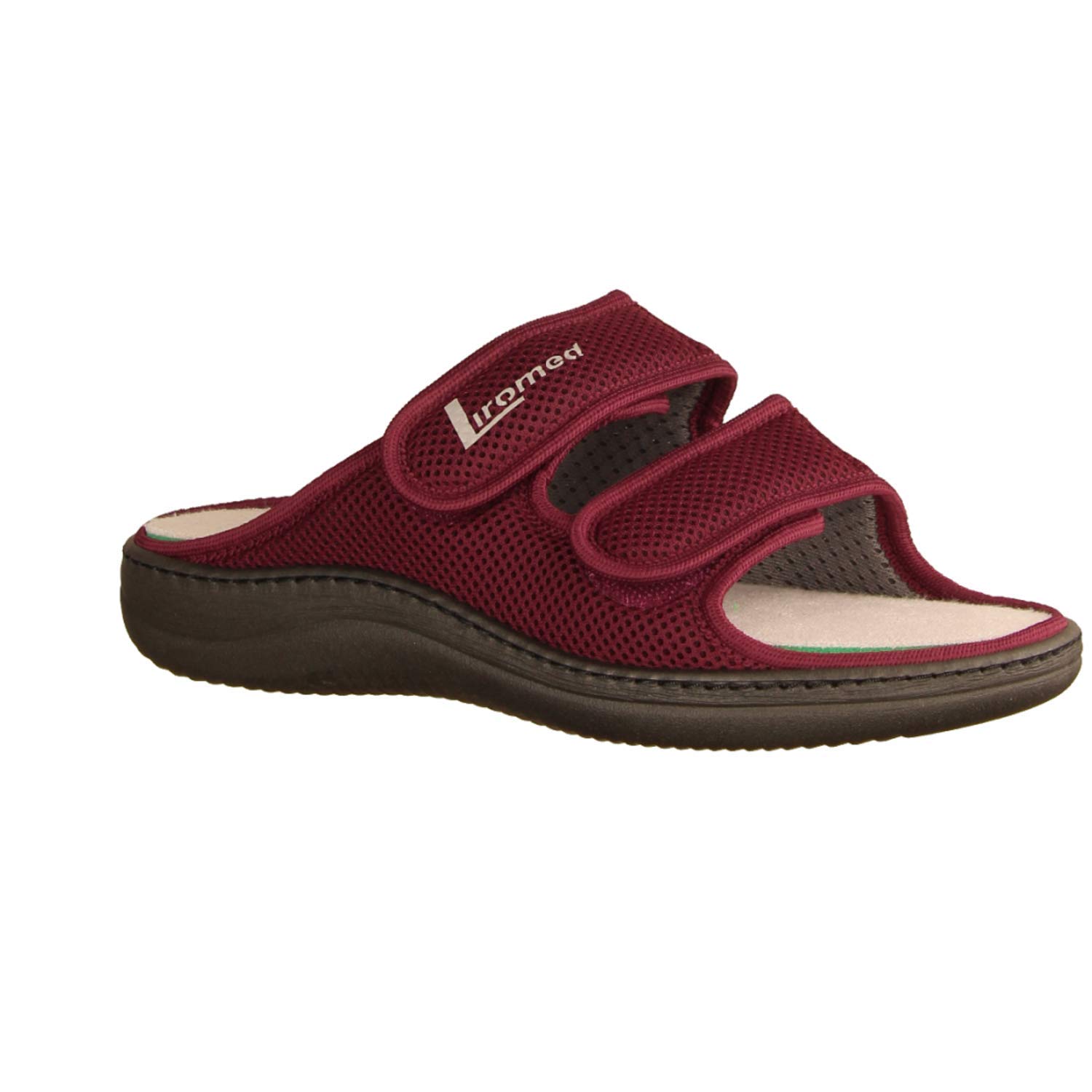 LIROMED 805 Rot - Pantolette - Haus - hüttenschuhe Damen Hausschuhe, Rot