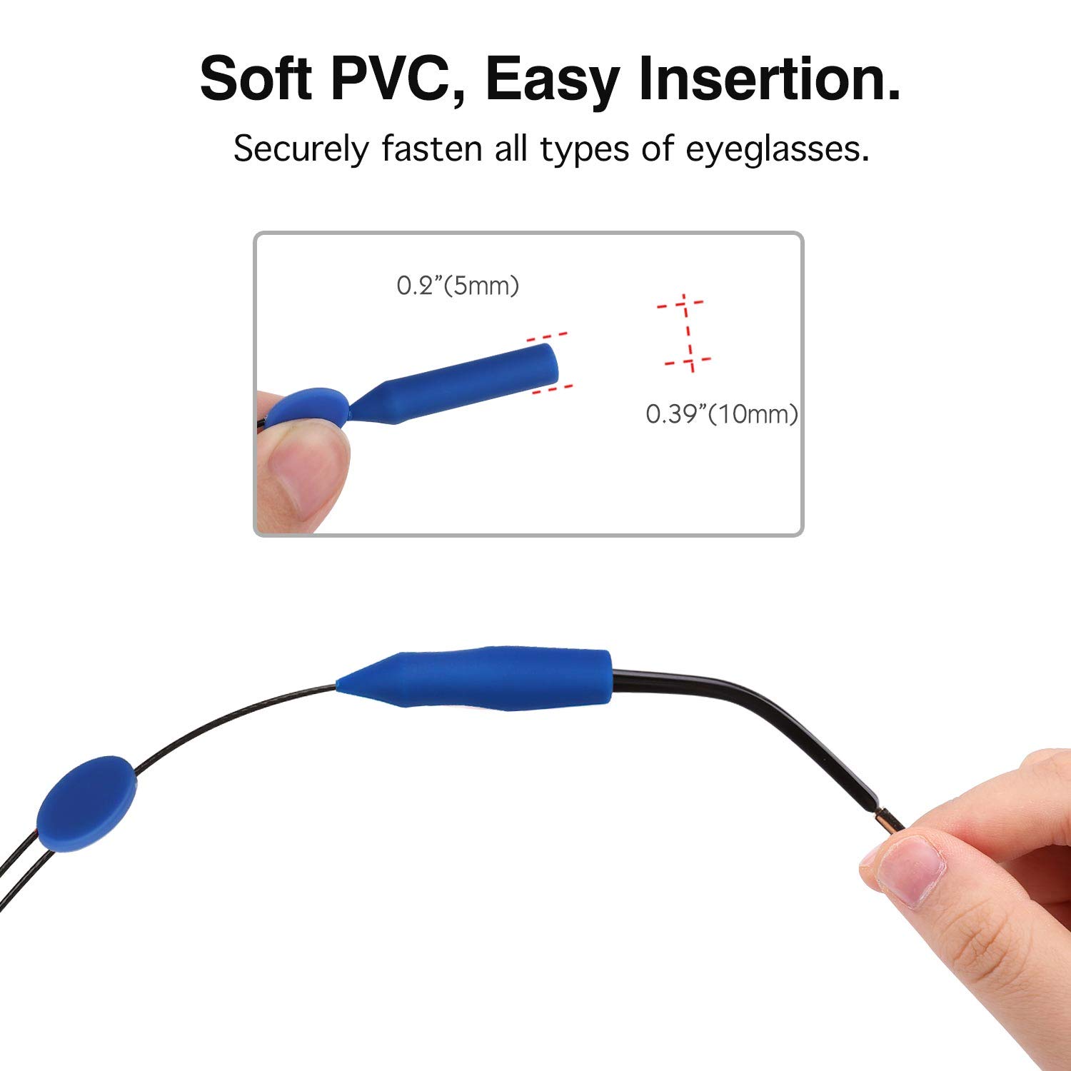 4 Cordons à Lunettes MoKo Ajustables - Universels Pour Sports, Sécurité, Petite Tête