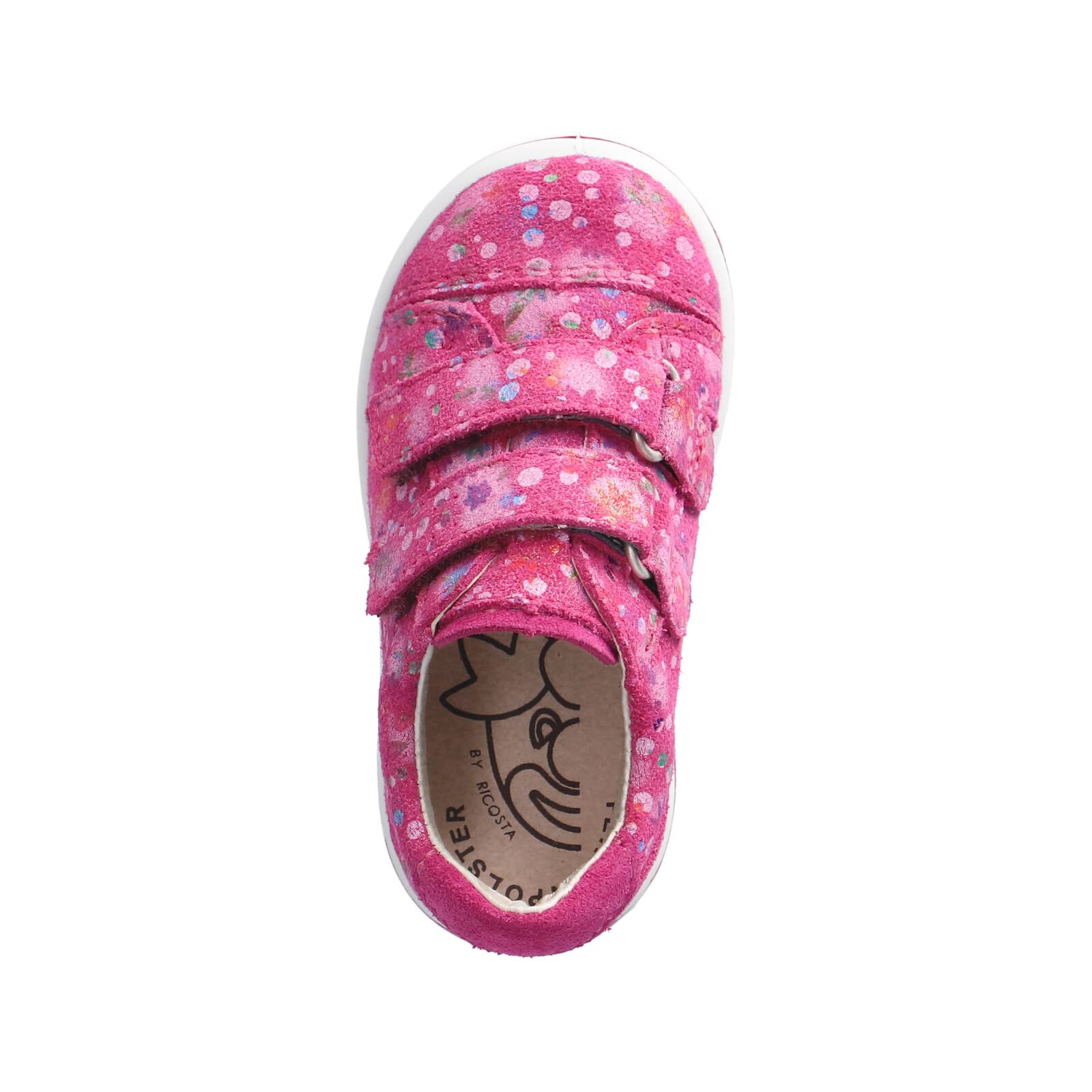 RICOSTA Dziewczęce sneakersy LENIE, dziecięce buty do nauki chodzenia, WMS: średnie, luźna wkładka, zapięcie na rzepy, buty szosowe, buty szosowe, pop (330), rozmiar 28 EU
