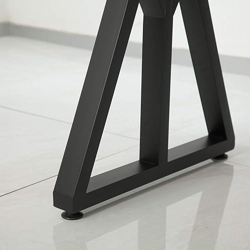 Vista 4 de SSS Furniture 2 patas de metal industrial para muebles (28 pulgadas de alto x 20 pulgadas de ancho), patas triangulares de decoración rústica, patas