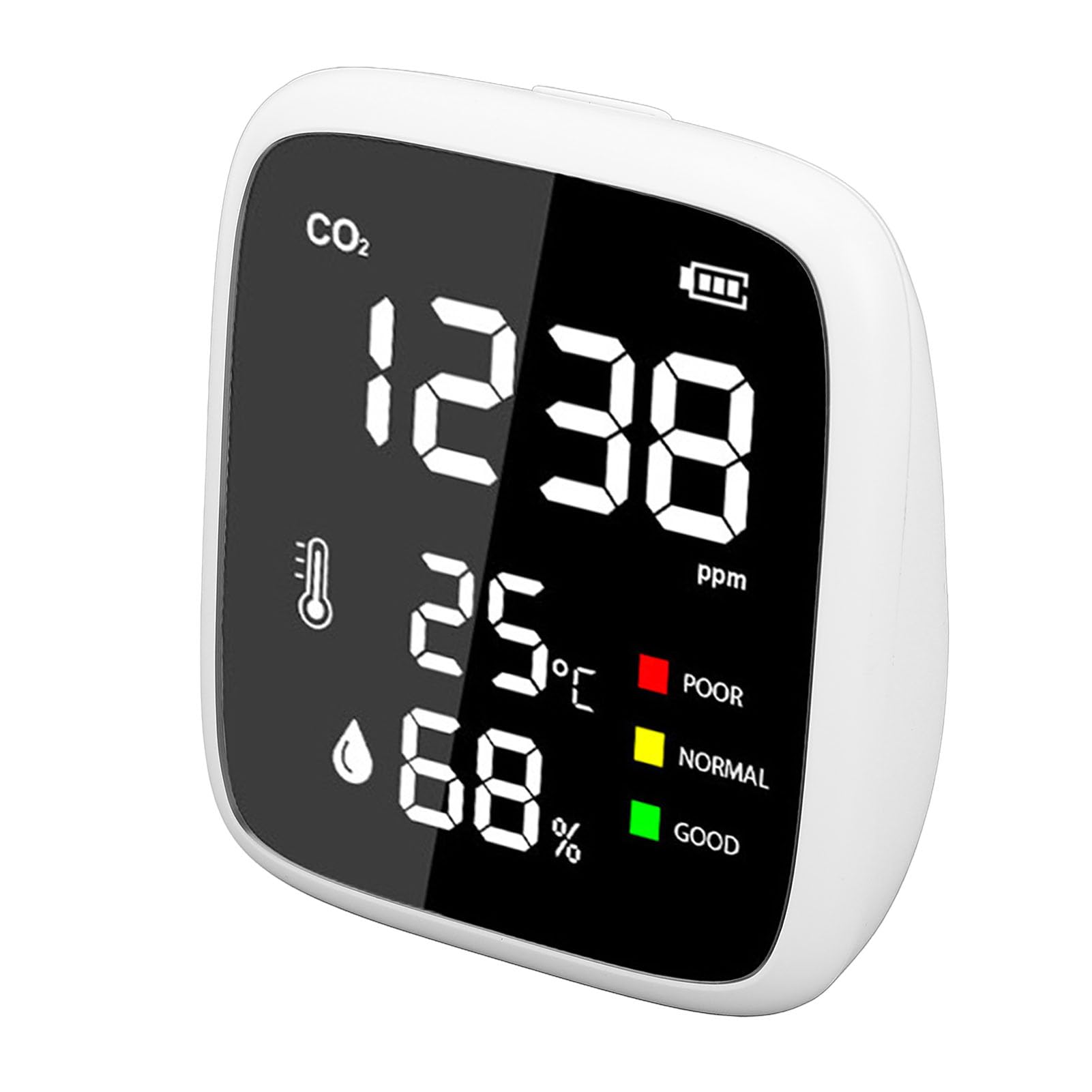 Detector de CO2 Mini Escritorio Portátil 400-5000ppm Temper Medidor Home Home Intervel