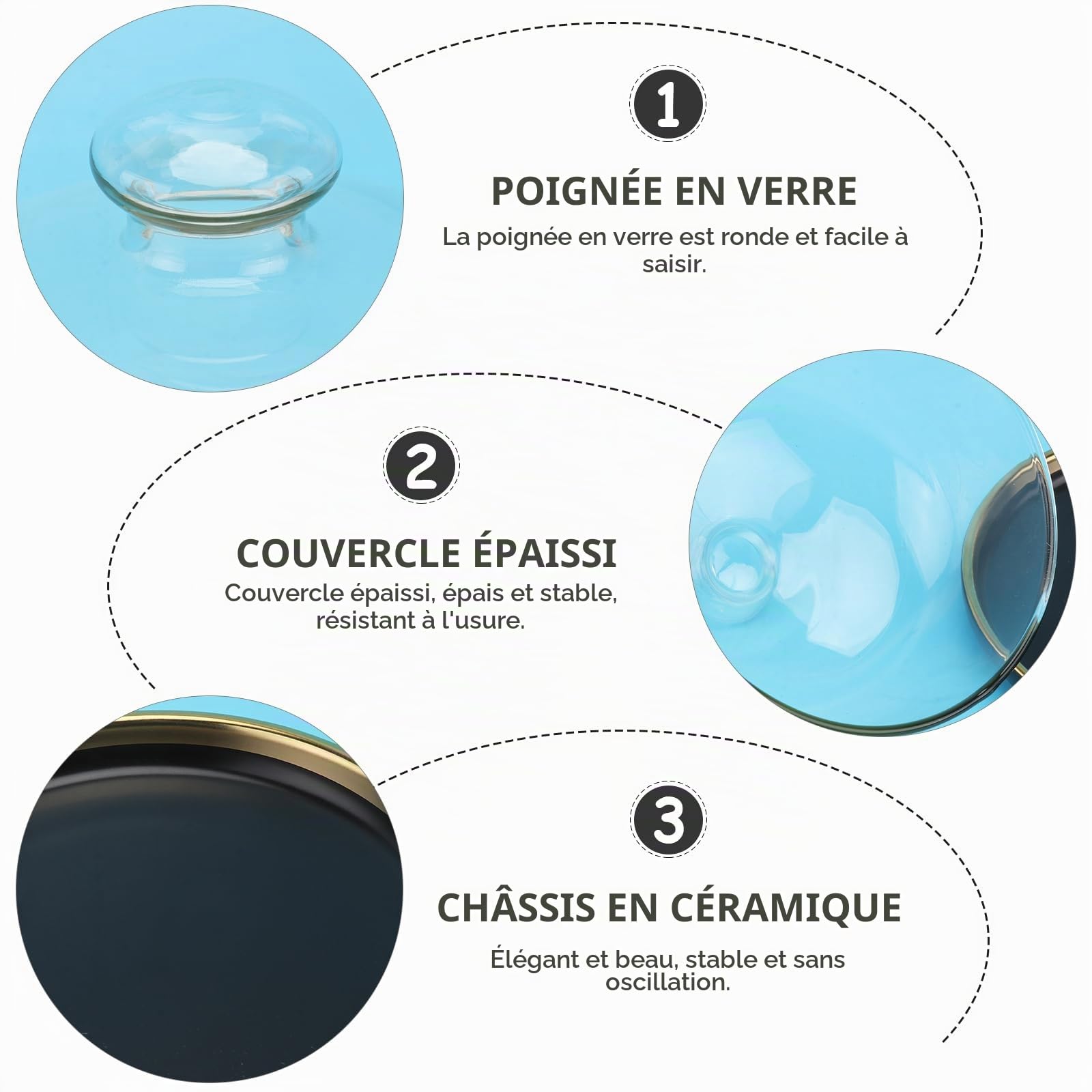 DOITOOL 1 présentoir à gâteau avec Cloche en Verre - Plateau de Service - Plateau à Dessert - Plat à Dessert - Plat à Pain pour crème Fromage, gâteau, Salade - Noir