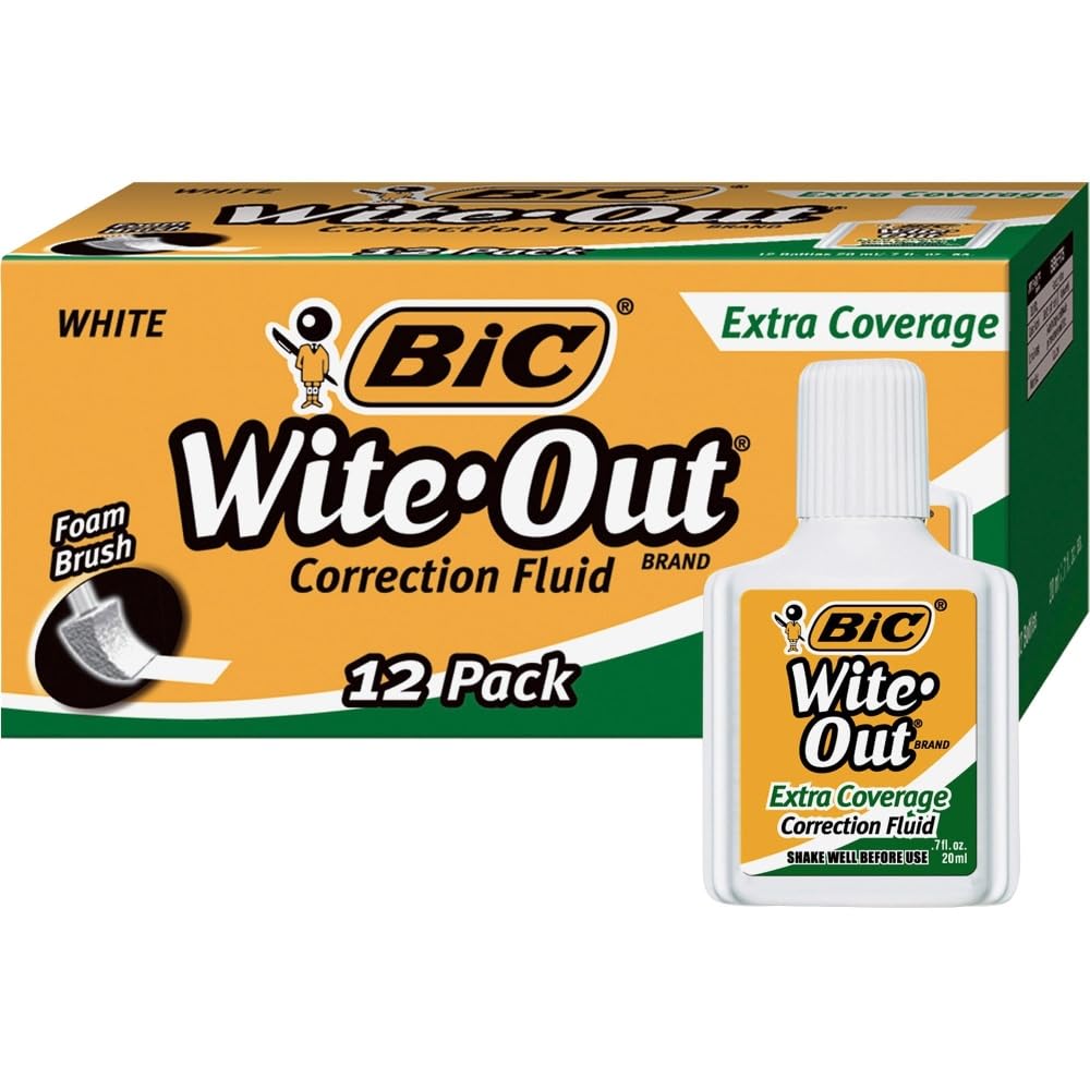 witeout Extra Deckung Korrekturflüssigkeit 20 ml Flasche Weiß 12/Pack