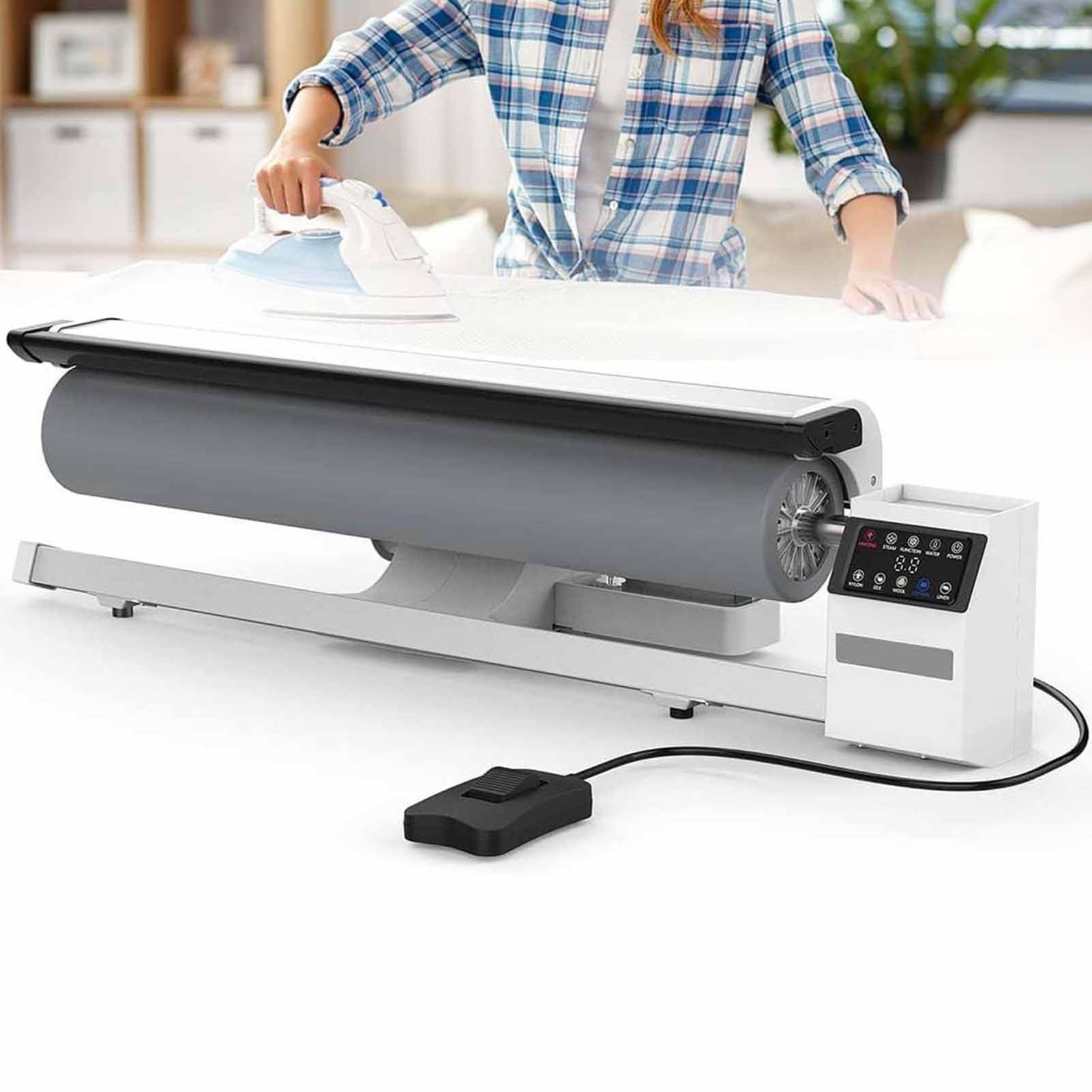 Hotel Linen Ironing Machine,Household Full-Size Rotary iron With Foot Pedal Control+5 fabric settings+Touch screen