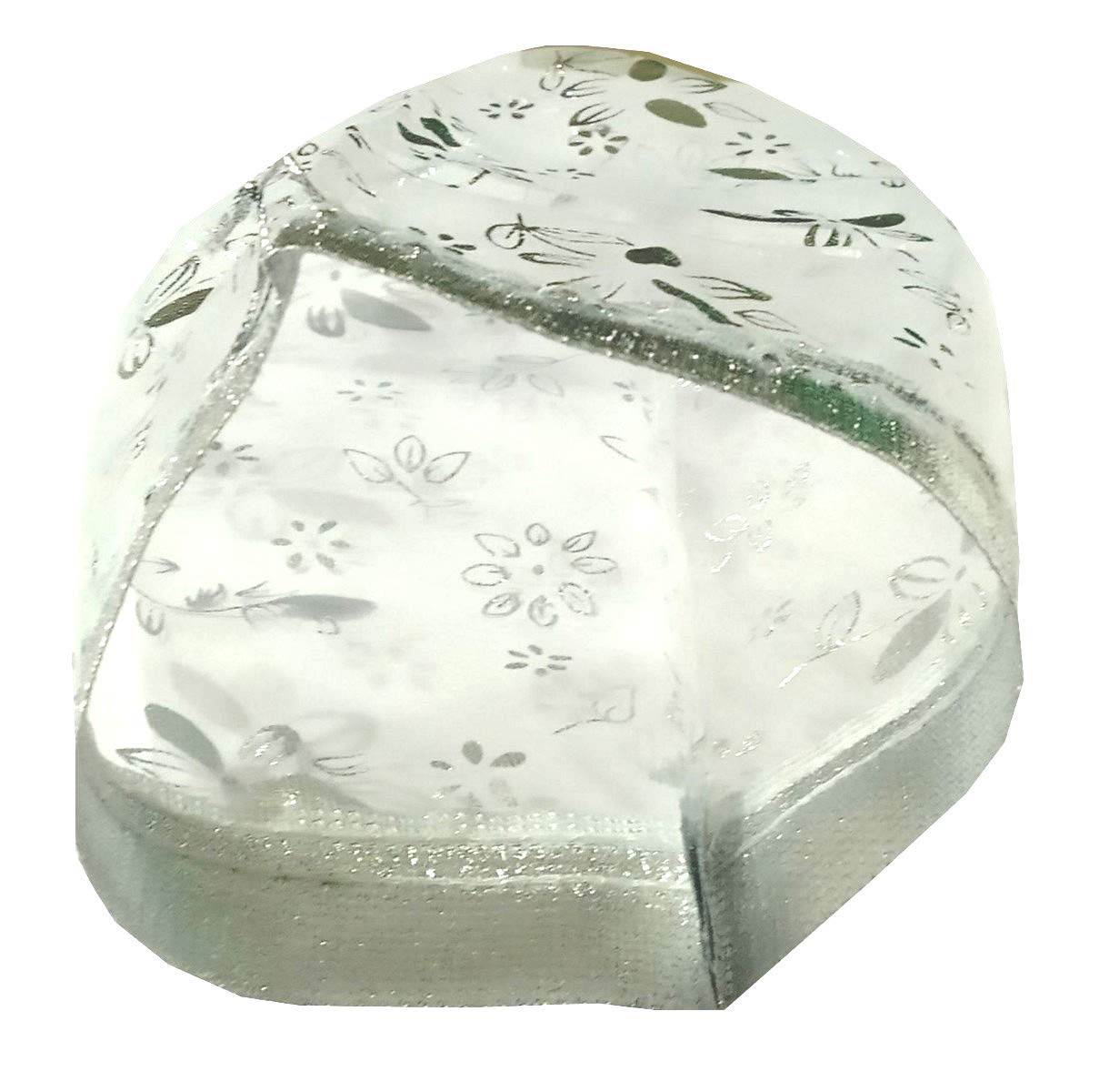 Purpledip Polyester Net Brocade Gift Pouch, Silver, 9 Inches: Pack of 10 Potli Gift Bags for Girls (12081A) 2