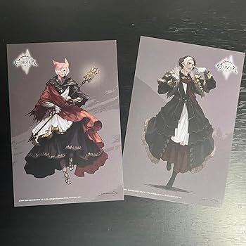 Amazon | FF14 エオカフェ ポストカード 水晶公 エメトセルク 2