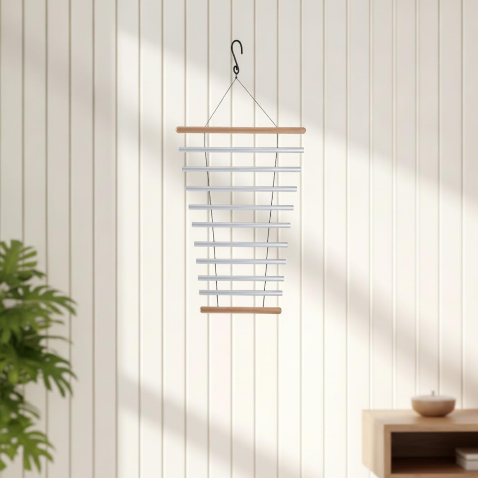 de Percusión Infantil Tubular Xilófono Colgante Diseñado para Golpeo Suave y Resonante Adecuado para Relajación Hogares Rincones de Juego, Negro, Étnico