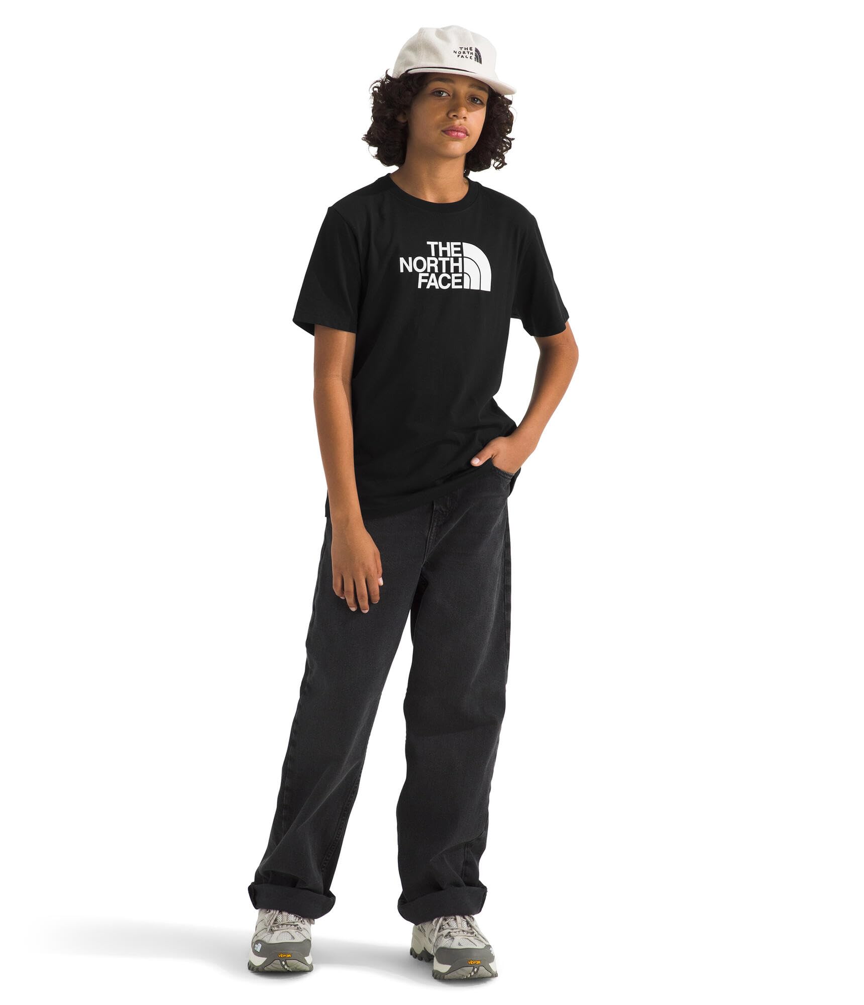 The North Face Koszulka dziecięca Evolution Half Dome Ss T-shirt, kolor czarny TNF, 7-8 lat