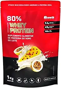 WHEY PROTEIN CONCENTRADO (1KG) - GROWTH SUPPLEMENTS (1kg, Mousse de Maracujá)