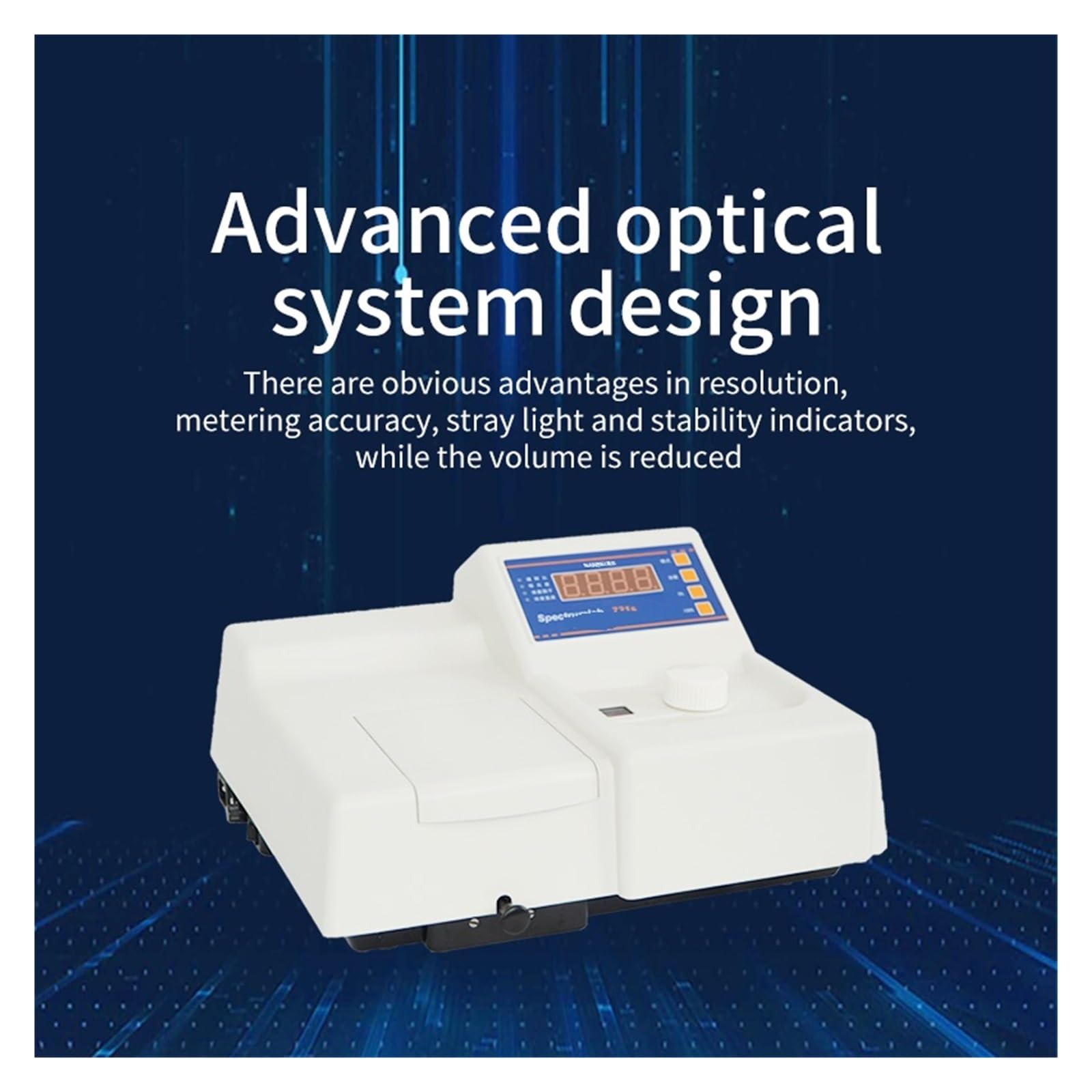 Espectrofotómetro, Análisis De Laboratorio 360-1000nm 6nm Espectrofotómetro Visible 721S Vis Análisis De Proceso Del Espectrómetro