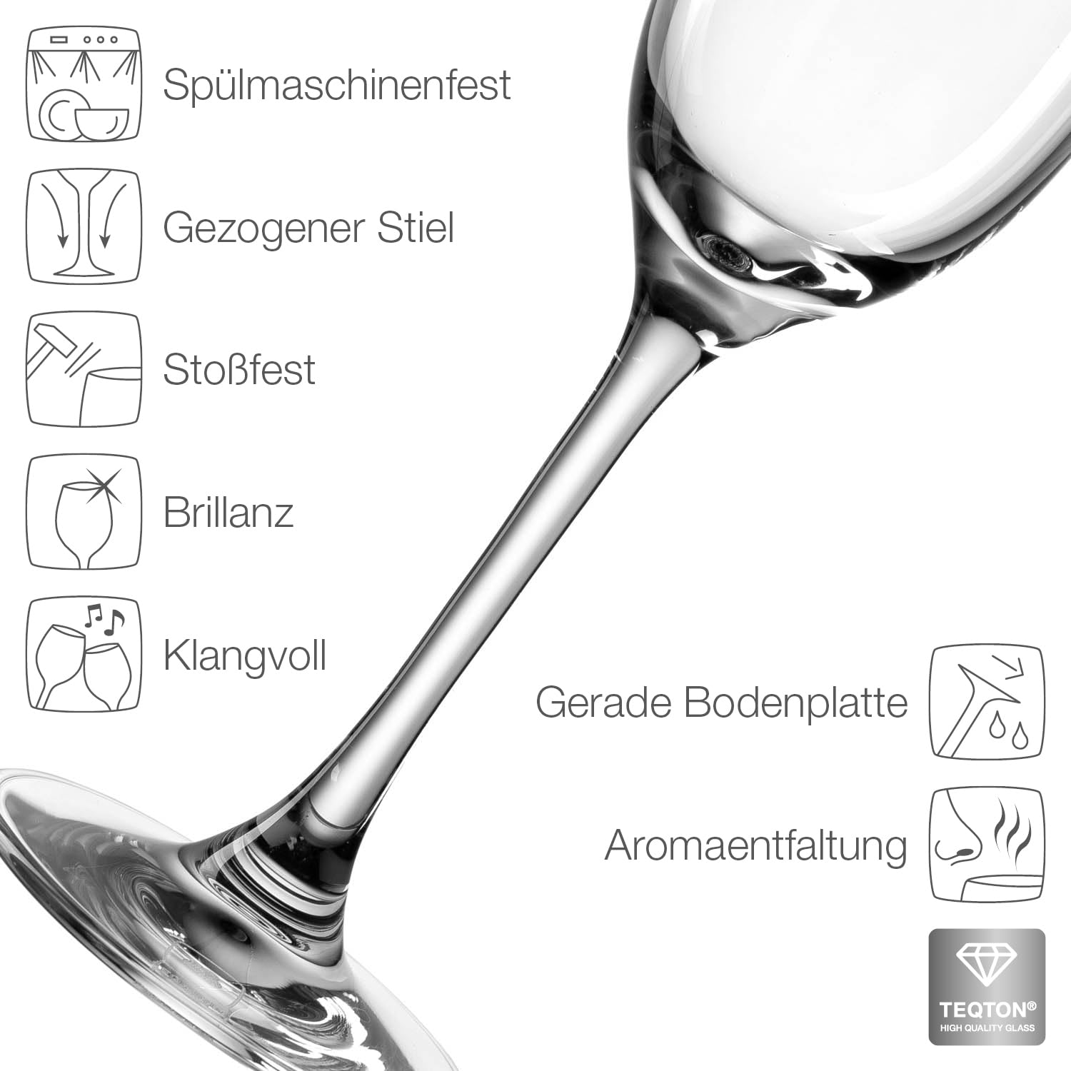 Herz & Heim® 2 Leonardo Sektgläser zur Hochzeit mit Gravur in weißer Holz-Geschenkbox - ideales Hochzeitsgeschenk Golden