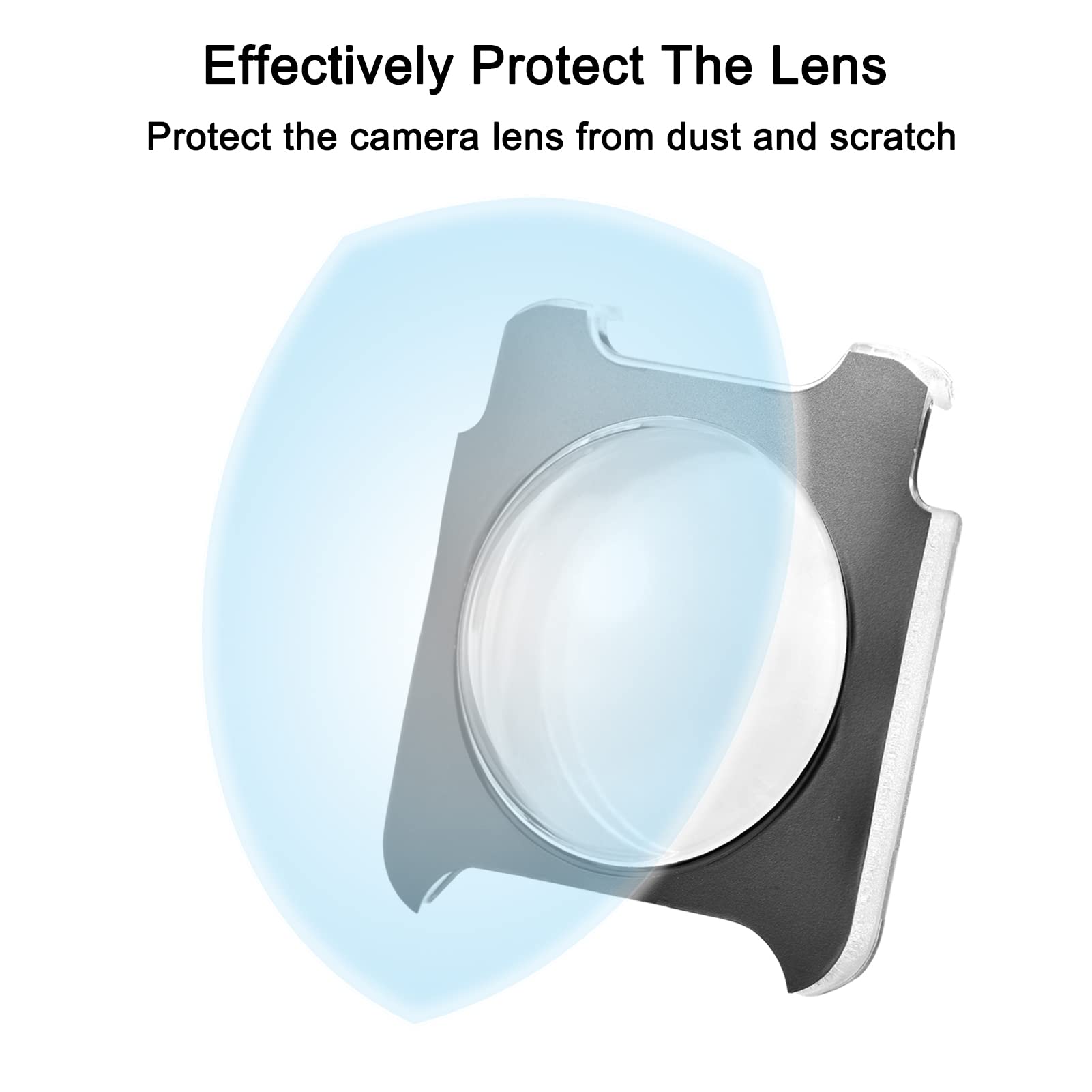 Andoer 2 protectores de lente de cámara panorámica, protector de lente compatible con cámara Insta360 ONE R/RS