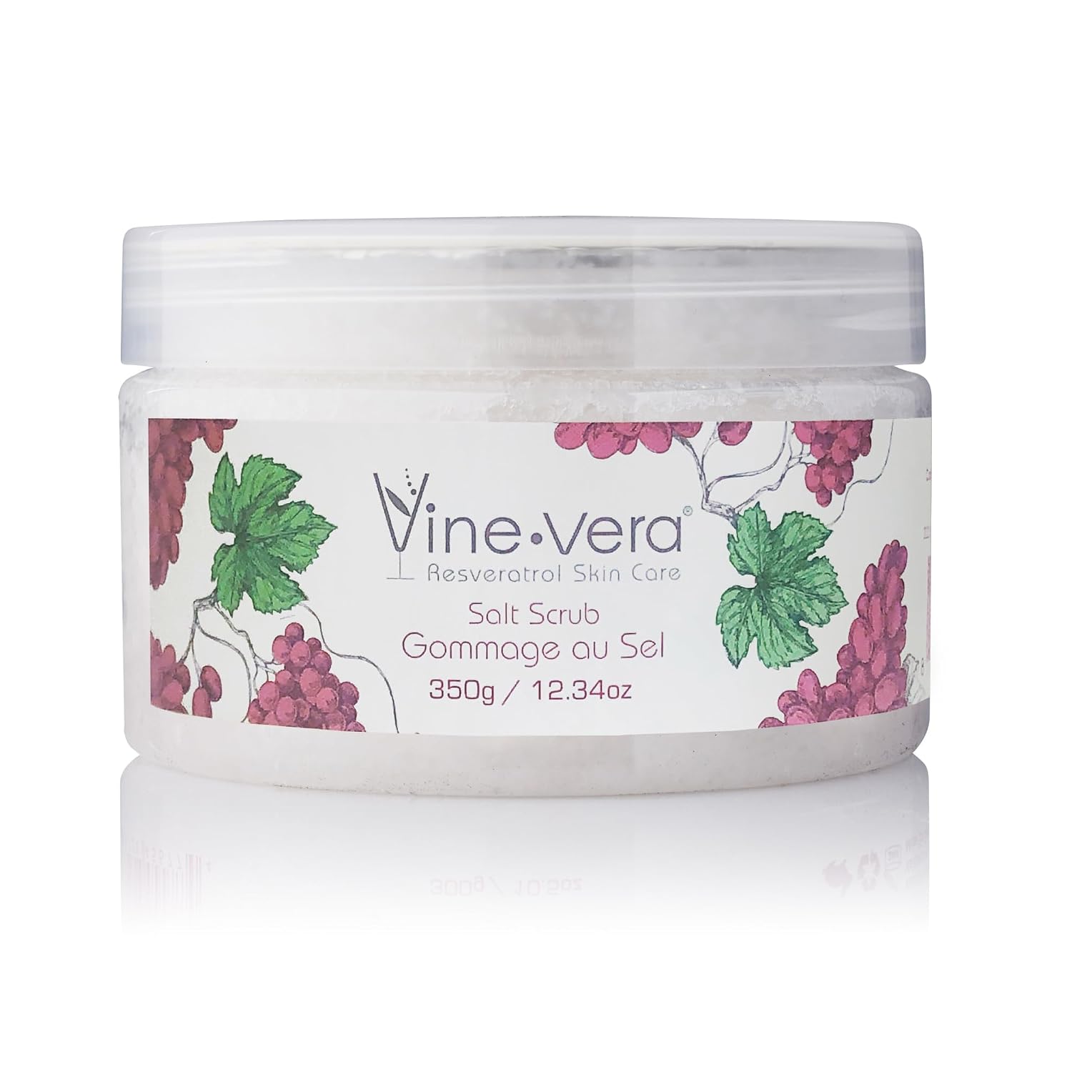 Vine Vera Salt Scrub - with Sea Salt - Exfoliates & Conditions - 12.3 Oz
