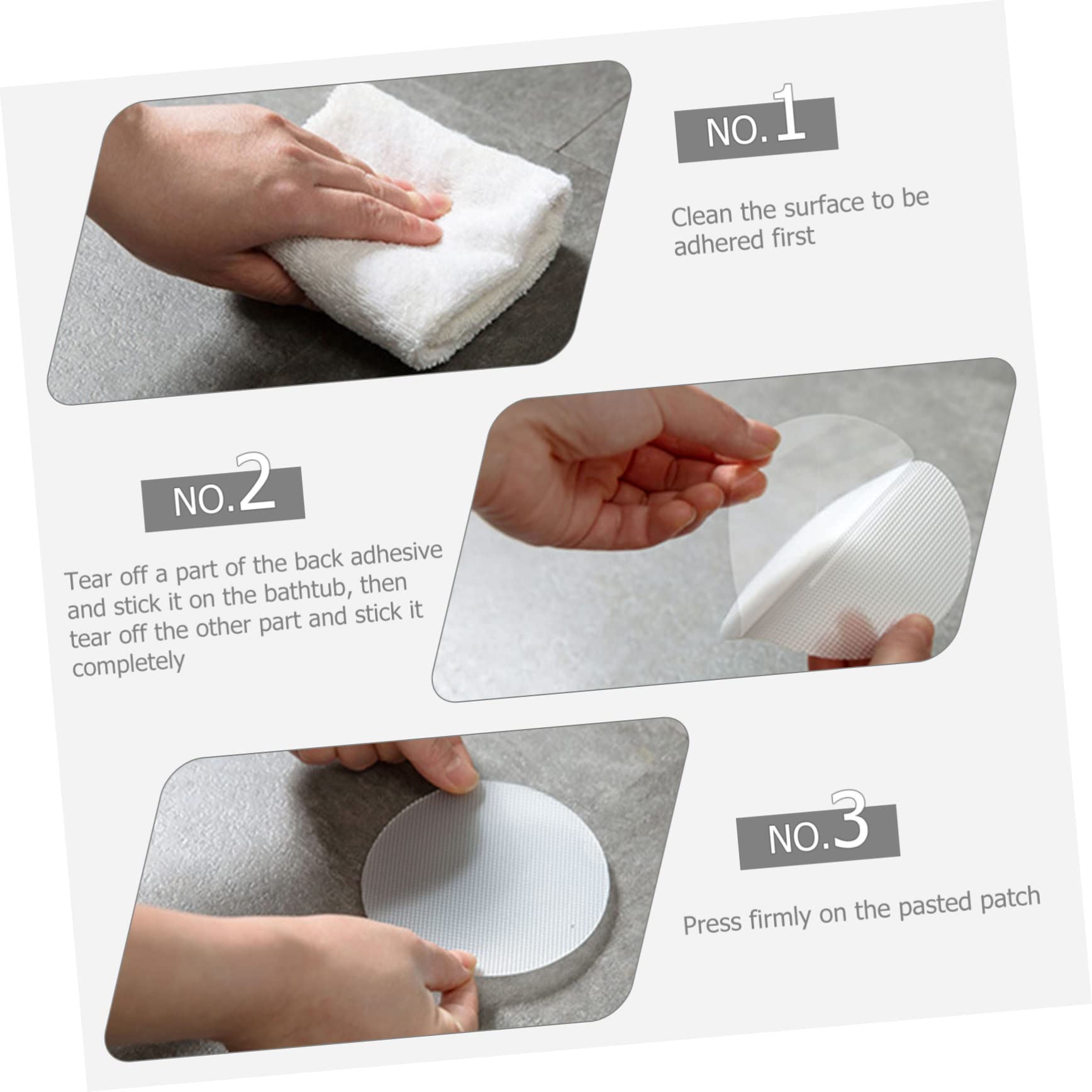 3 Juegos De Pegatinas De Ducha para Baño Antideslizantes para Bañera Cocina Escaleras 16 Unidades X 3 Unidades