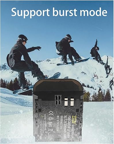 Miniatura 3 de ZITAY Batería LP-E6NH compatible con Canon 5D4 80D R7 R62 R5 bmpcc4K Canon EOS R R5 R6 EOS R6 II EOS R7 EOS 90D 60D 70D R5C Ra R5 6 7