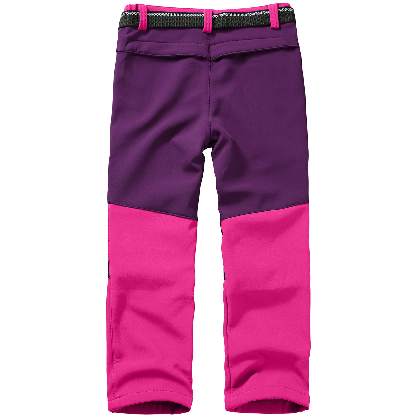 yeyity Kinder Softshellhose Skihose Gefüttert Cargohose Wasserdicht Thermohose Jungen Mädchen Schneehose Winter Outdoorhose Wanderhose