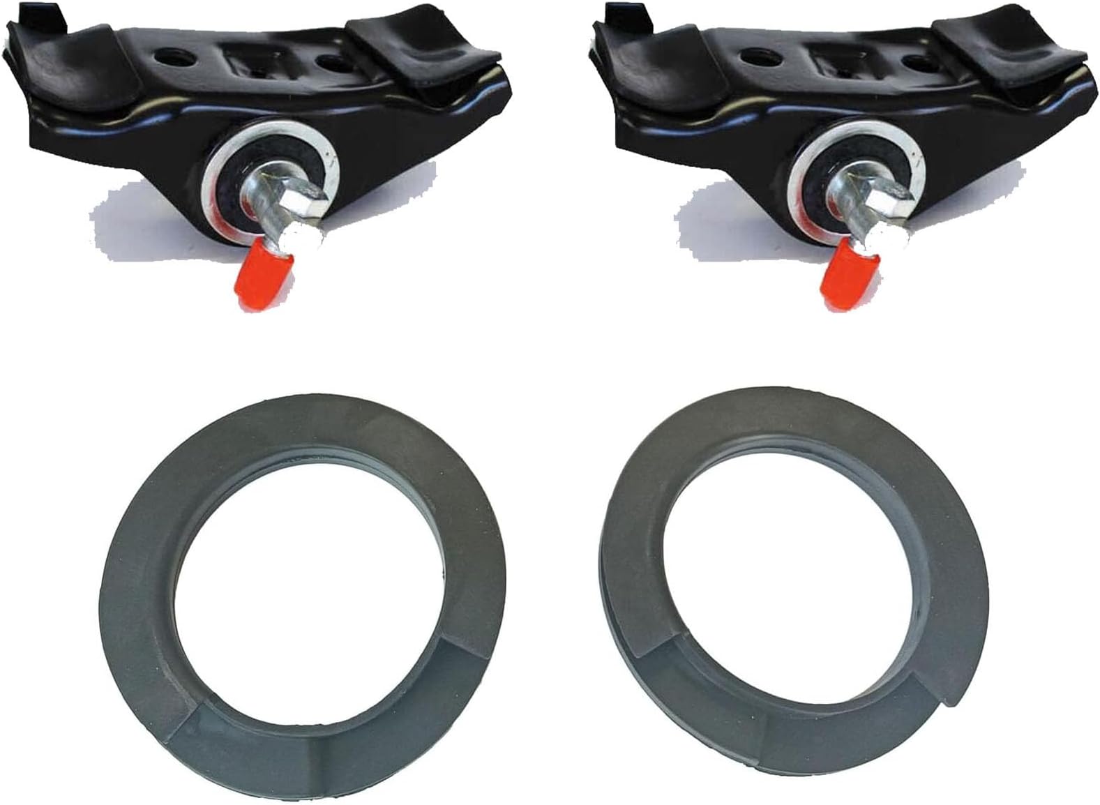 4PCS Spring Seat Saddles Coil Spring Kit Compatible with 1965-1973 Ford Mustang Perches Coil Spring Mounting Seat w/Spring Insulators for Left, Right Sides