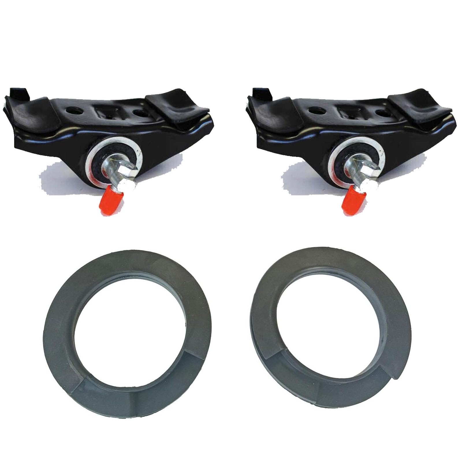 BST BSSP 4PCS Spring Seat Saddles Coil Spring Kit Compatible with 1965-1973 Ford Mustang Perches Coil Spring Mounting Seat w/Spring Insulators for