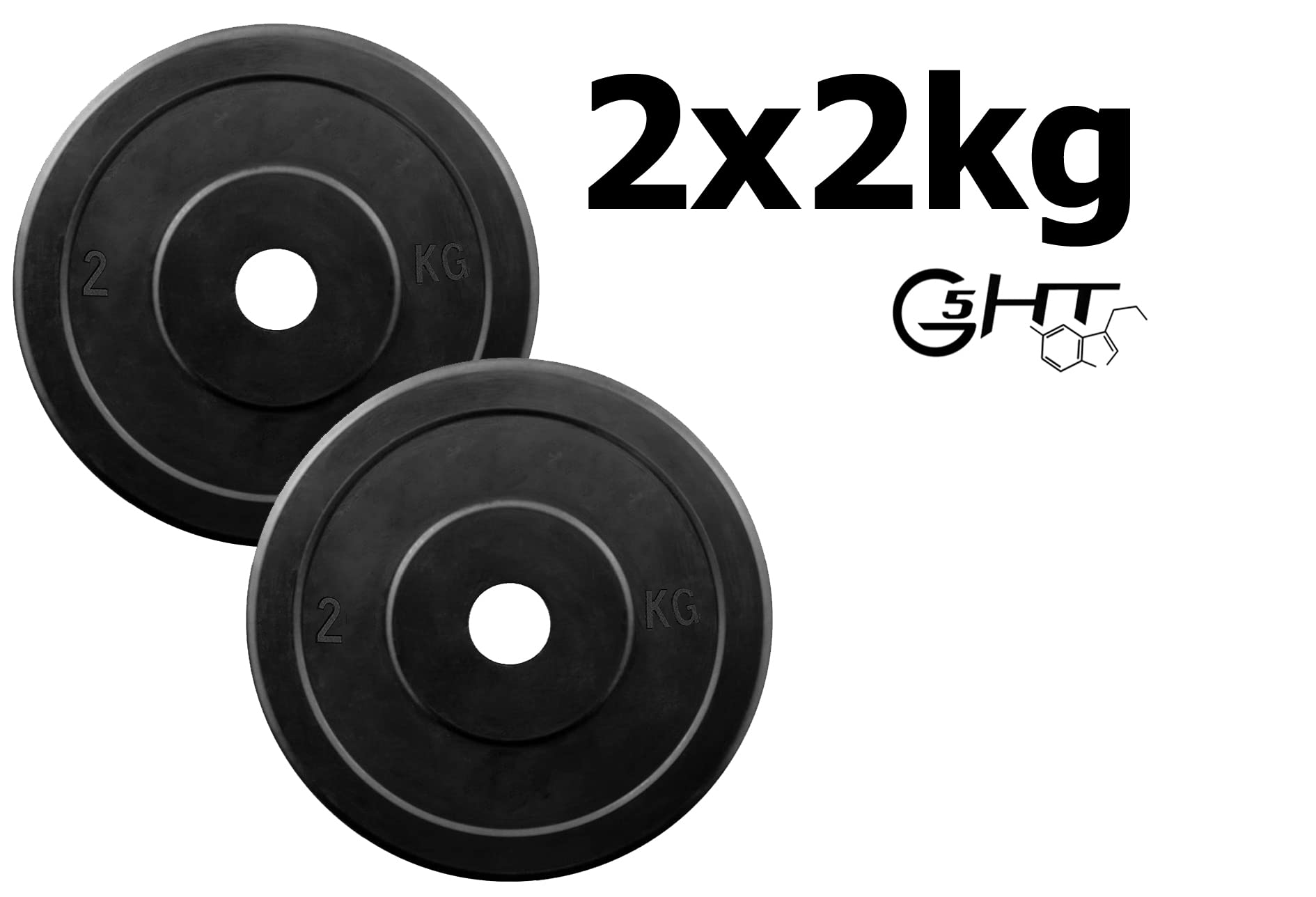 G5 HT SPORT Dischi Ghisa Gommati Ø Foro 25 mm per Palestra E Home Gym da 0.5 A 20 kg per Manubri E Bilancieri