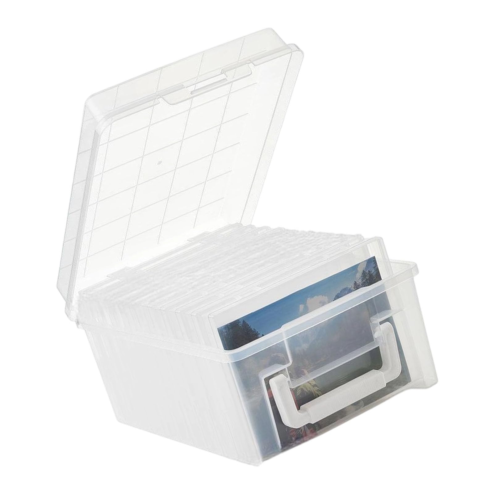 Msioytog Clear Multicolor Pp Storage Box For Photos Postcards Organiser Postcard Storage Container