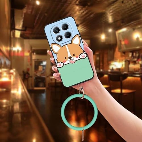 Phone Case Compatible with Redmi Note15 Pro 5G China, Protective Anti-knock Back Cover Cartoon Funny Youth Ring Solid Color Crea