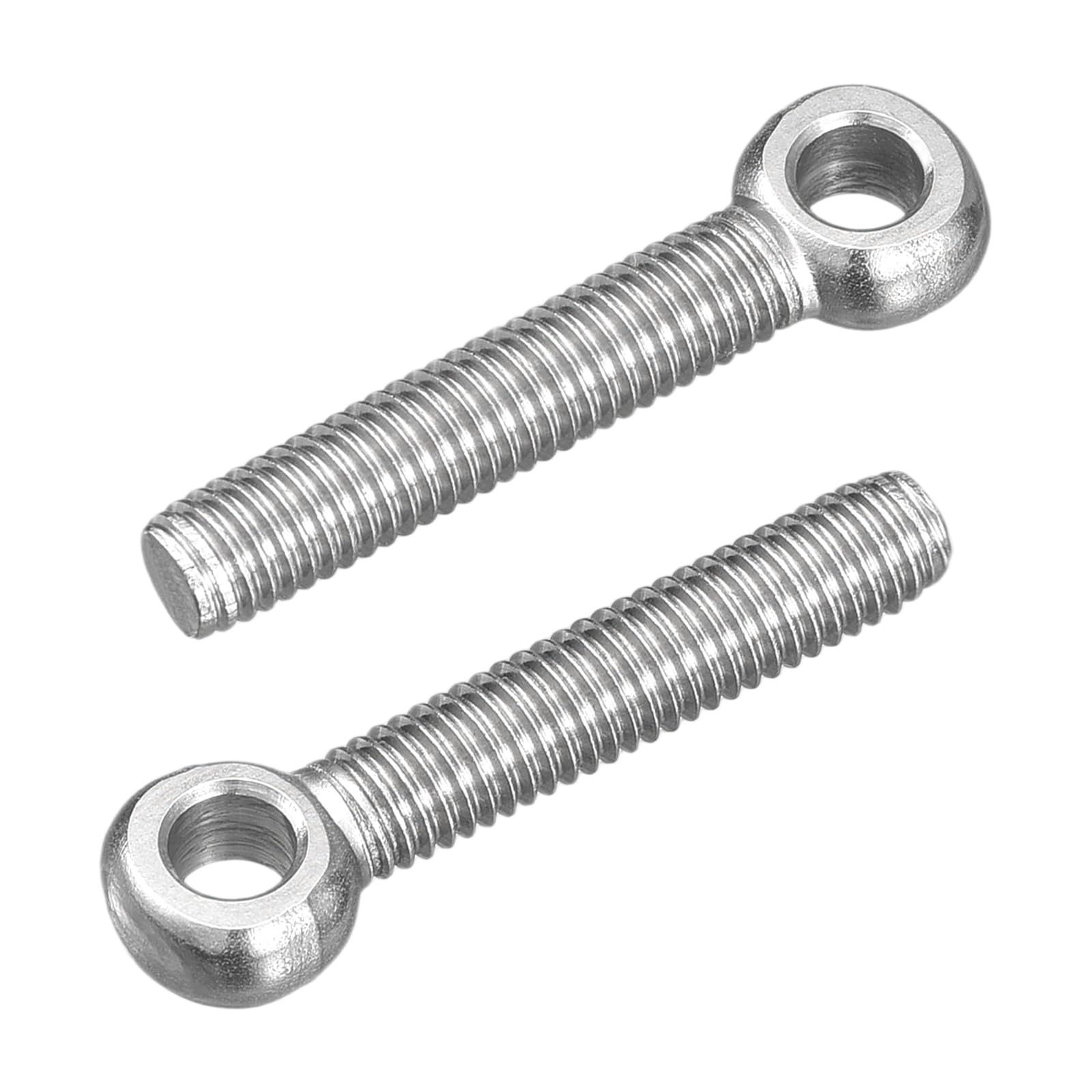 sourcing map 4Pcs M5 x 30mm Lifting Eye Bolts, 304 Stainless Steel Machinery Shoulder Swing Bolt Lifting Ring Eyebolt for Pipeline Gate Valves, Building Steel Pipe Fasteners, Silver