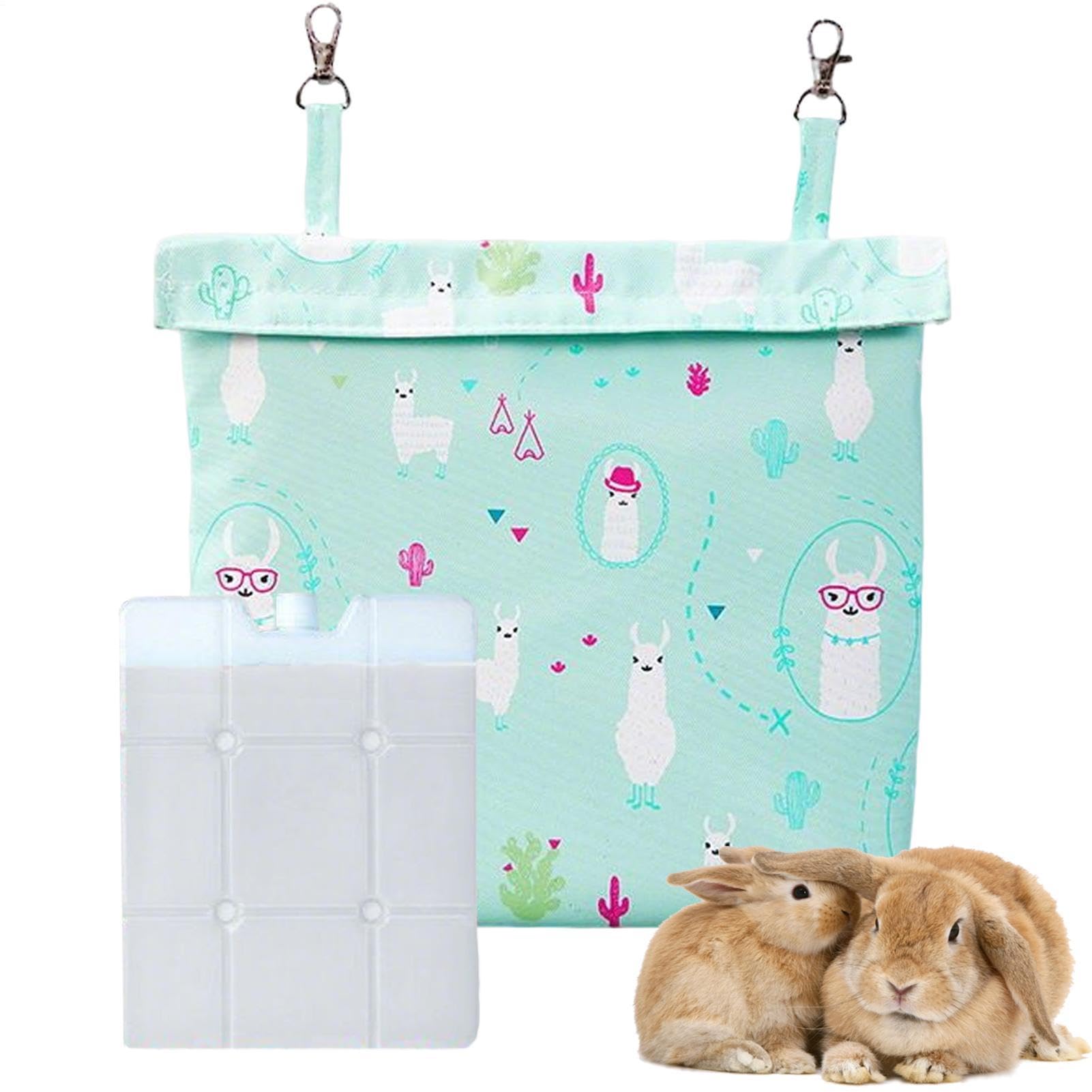 Pet Cages Ice Pack - Freezable Animal Cooling Insert, Anti Heat Relief Pad, Hanging Block Cover, Long Lasting Temperature Regulator | Comfort Accessory For Small Animals, Travel Carrier