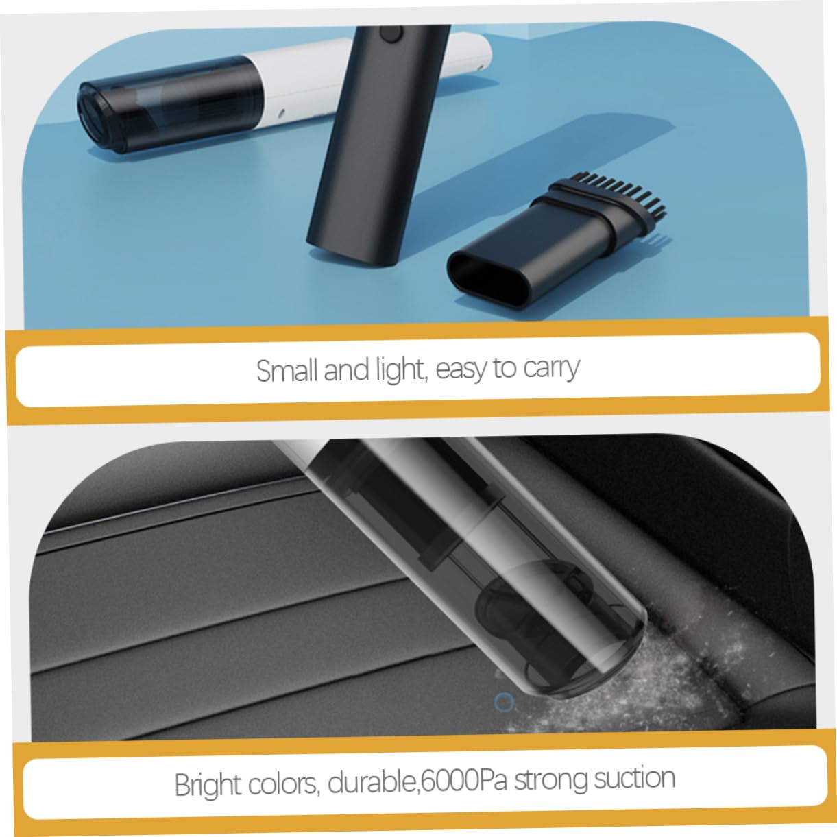 PRETYZOOM 1 Juego aspiradora Accesorios de Coche Plumero de Coche Plumero Recargable Accesorios para automóviles Limpiador portátil Mojado y seco Accesorios de Auto a9 Abdominales