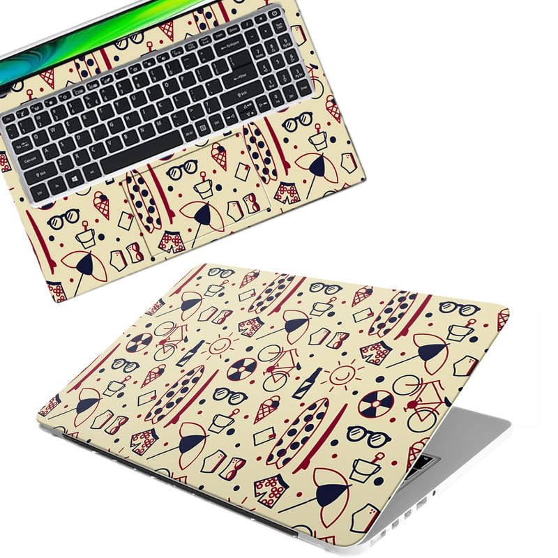 Galaxsia DSGN 73 Full Body Laptop Skin Bubble-Free| Laminated & Removable | HD Quality Sticker for Laptops Upto 15.6 Inches Compatible with Hp/Dell/Acer/Lenovo/Asus etc