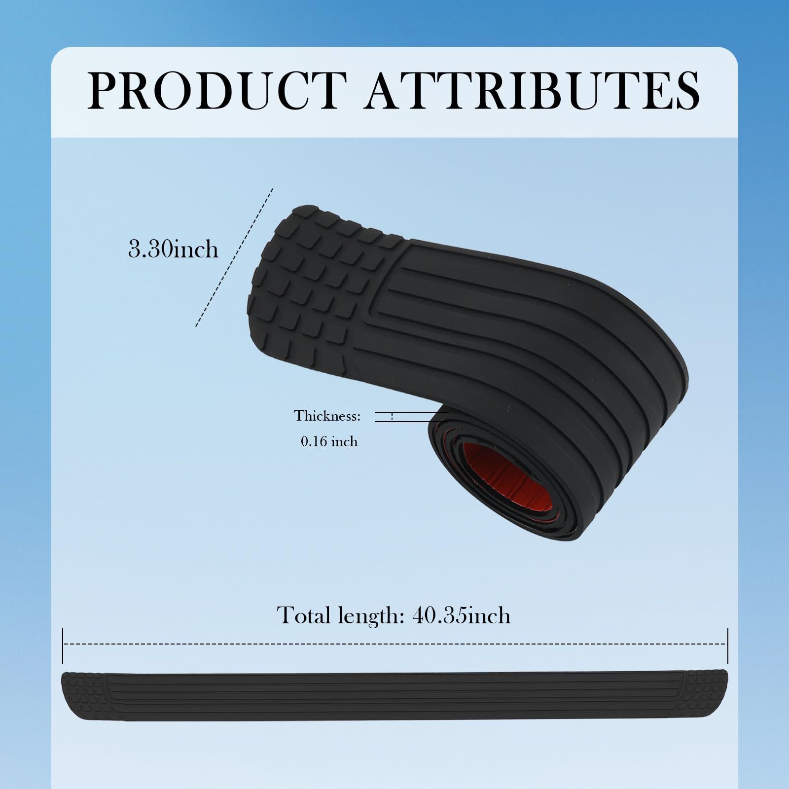 Cuttable Rear Bumper Protector for Car,40.35x3.3 Trunk Bumper Guards with Anti-Skid Textured to Avoid Scratches in Original Paint,Upgraded Car Accessories Rear Bumpers Cover