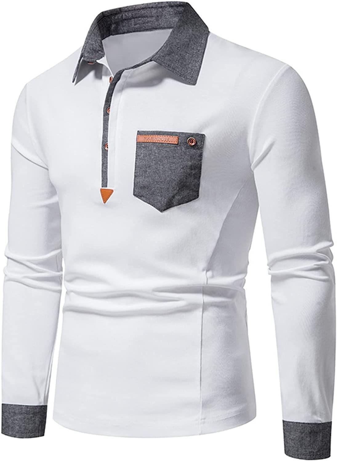 Pull pour homme en coton blanc doté de poches à panneaux contrastés - 7