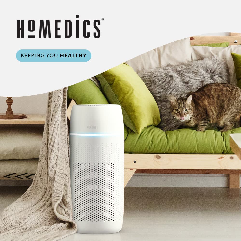 HoMedics® TotalClean® PetPlus - Filtro HEPA di ricambio per allergie, animali domestici, fumo e peli con filtro a carbone attivo, eliminatore di odori e deodorante