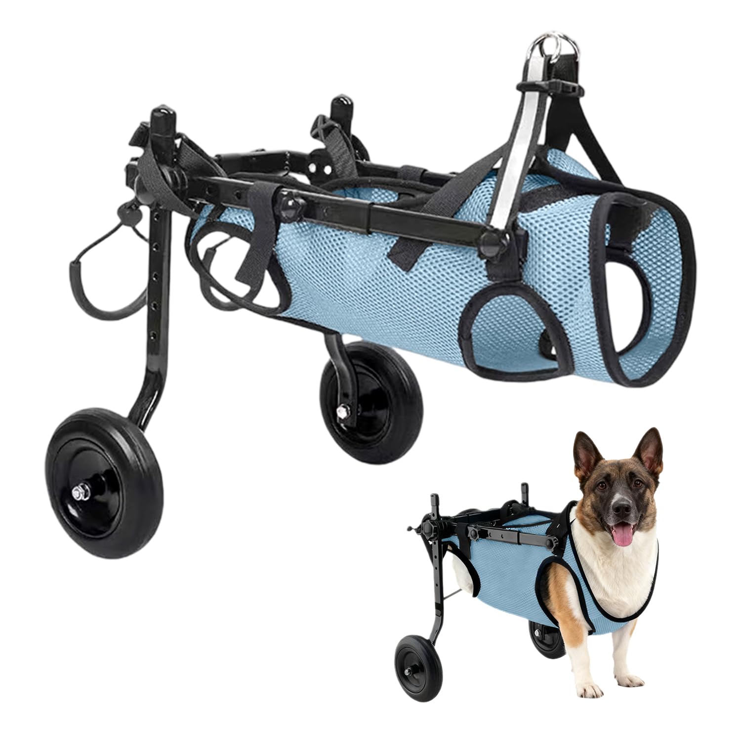 Silla de ruedas para perros pequeña con patas traseras, silla de ruedas para patas traseras, silla de ruedas para perros/gato/mascota, ayuda a la curación, carrito de perros/silla de ruedas para