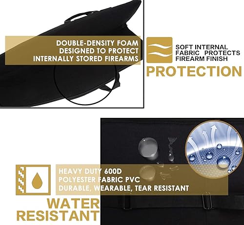 Miniatura 6 de PAIWPHLI Funda de rifle individual para rifle táctico, funda suave para pistola con 5 bolsas para revistas de 3842 pulgadas