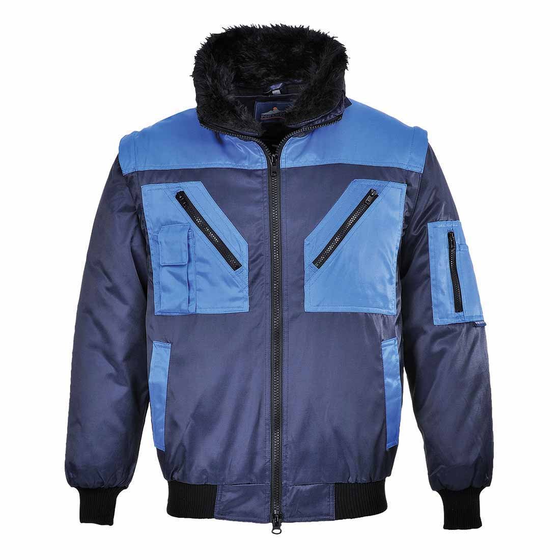 Portwest Two Tone Pilot Jacket, Size: L, Colour: Navy, PJ20NARL
