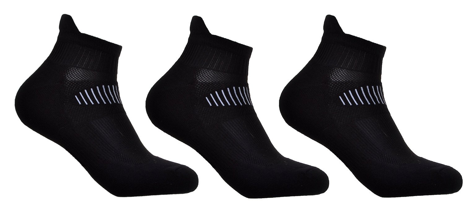 Wb Socks Men's Black 3 Pairs Of Running Socks
