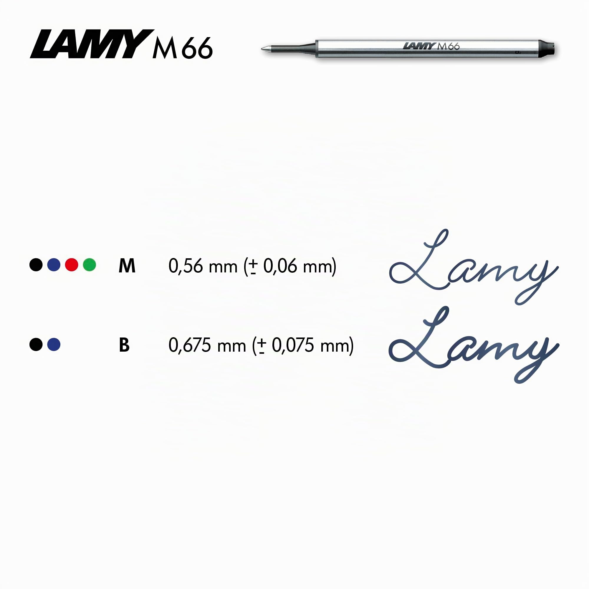 LAMY swift Tintenroller aus Edelstahl in Lack-Finish neonorange - ohne Verschlusskappe mit versenkbarem Clip, inkl. Tintenroller-Mine LAMY M 66 B blau
