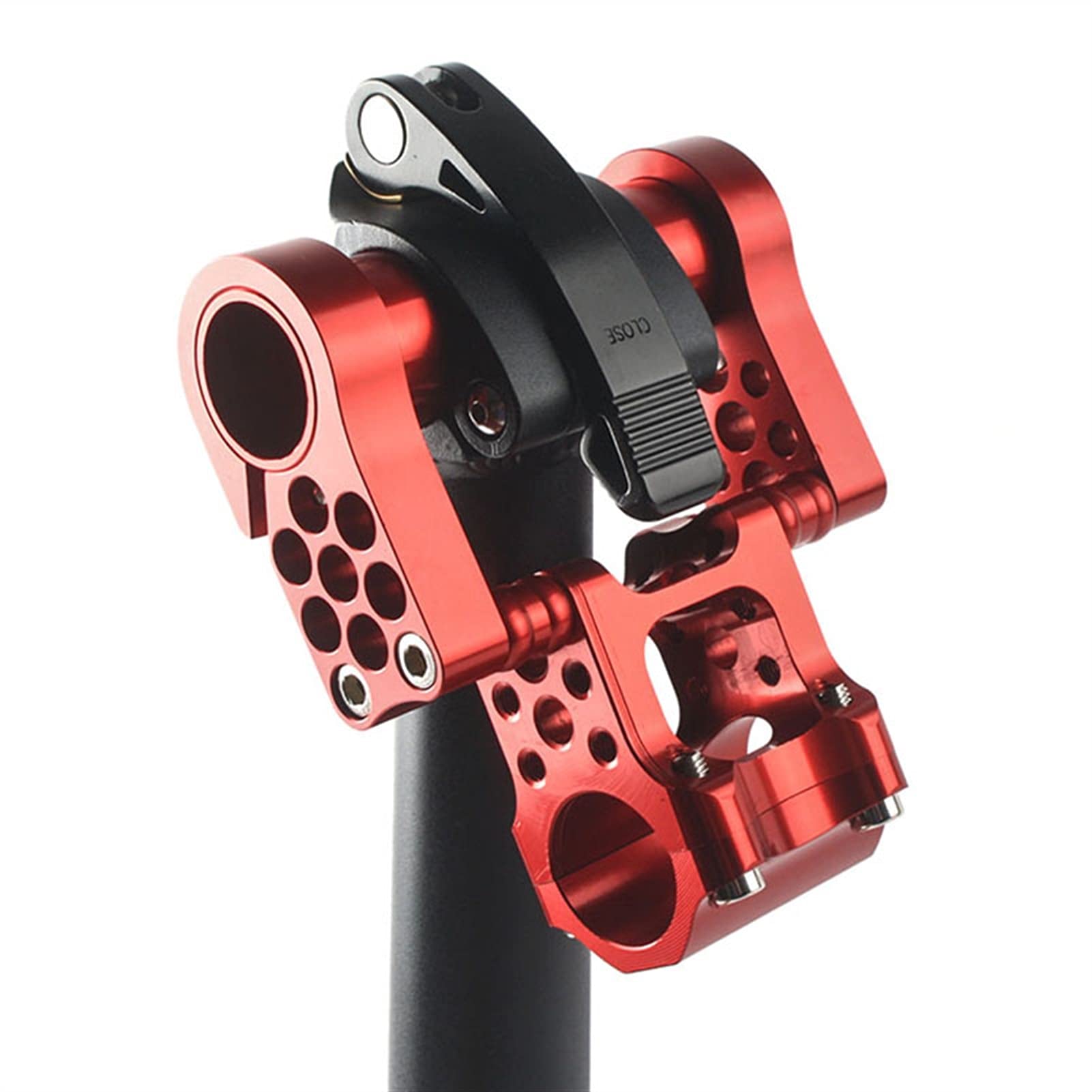 Prolunga Manubrio Bici，Alza Manubrio Bicicletta Pieghevole Bicycle Regolabile Doppio Stelo Riser Alloy in Alluminio Ultraleggero BMX Accessori Bike Manubrio Stelo Extender