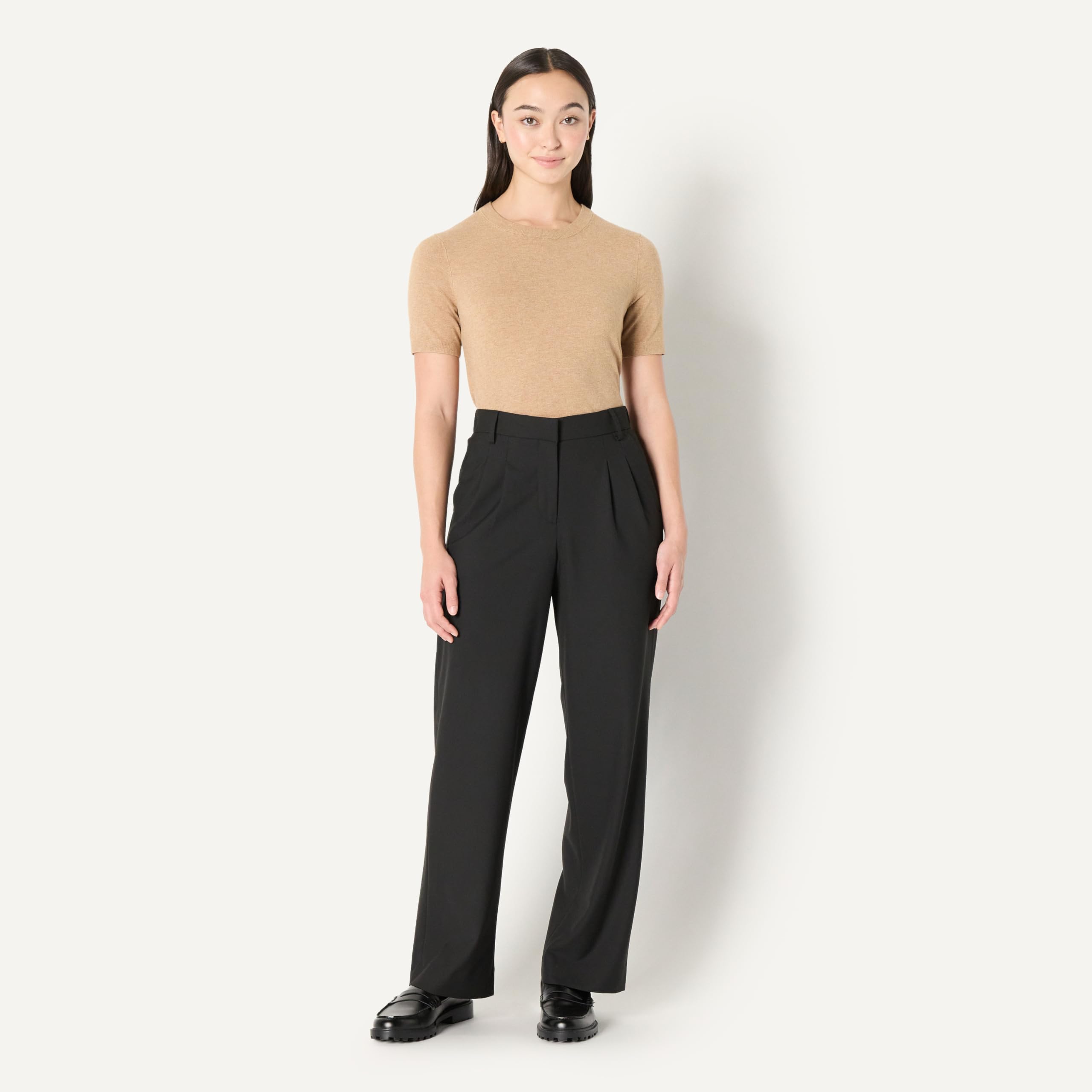 Amazon Essentials Mujer Pantalón de Vestir de Longitud Completa de Ajuste Relajado