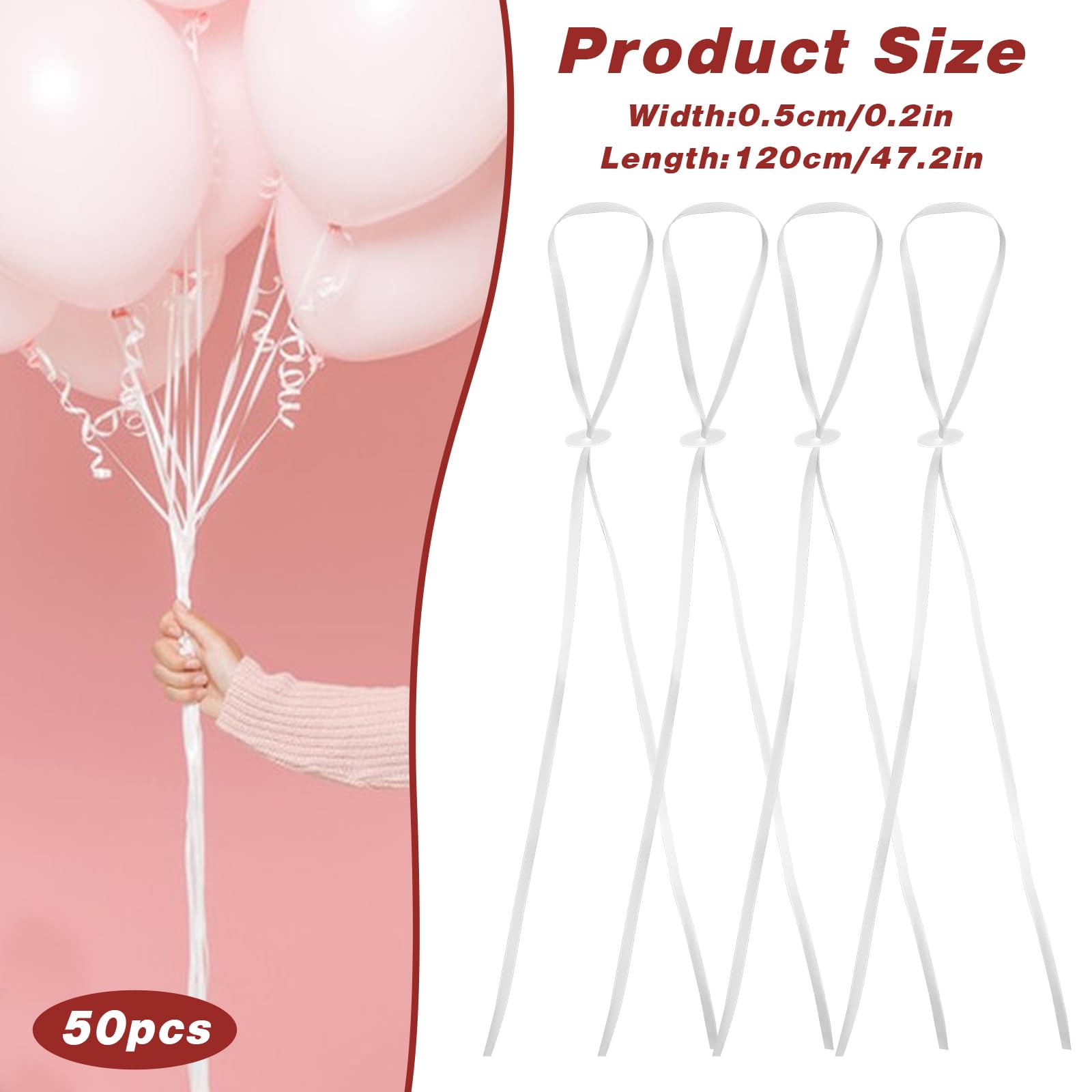 Ballonnen Accessoire Sluiter polyband (50 stuks
