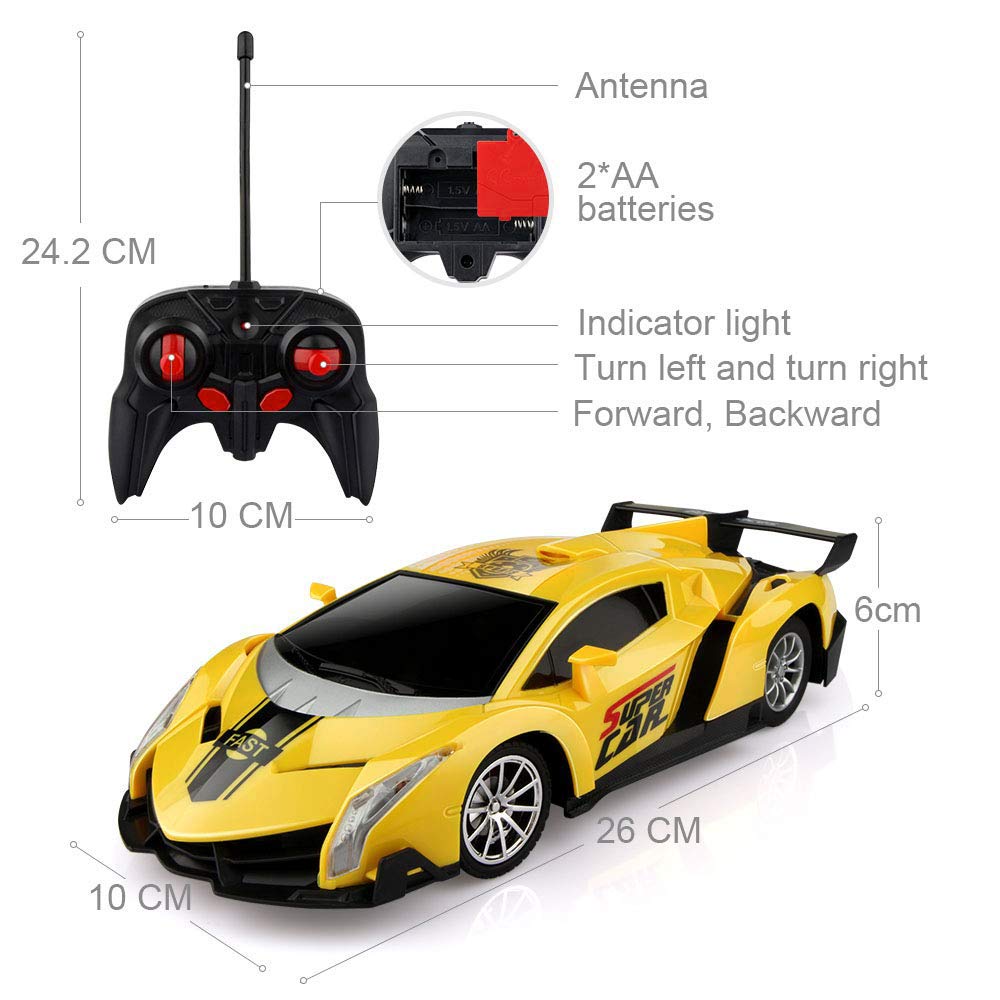 Blasland Macchina Telecomandata Giocattoli per Bambini 3-12 anni Auto Radiocomandata Modellini RC car 360°Rotazione Luci Macchinina Elettrica Regali per Ragazzi Giochi Giardino Interno Esterno