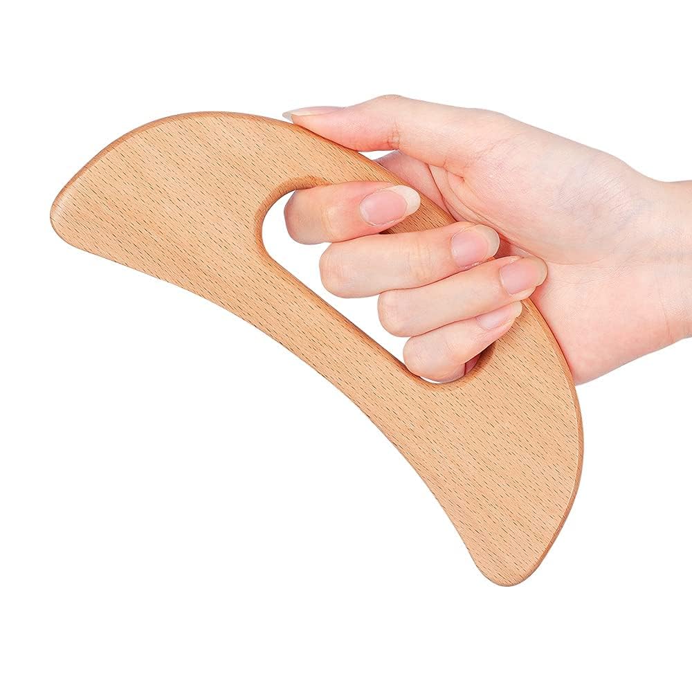 Lymphatic Drainage Massager Wooden Gua Sha Tool for Body Manual Massage Scraper for Anti Cellulite and Relieve Muscle