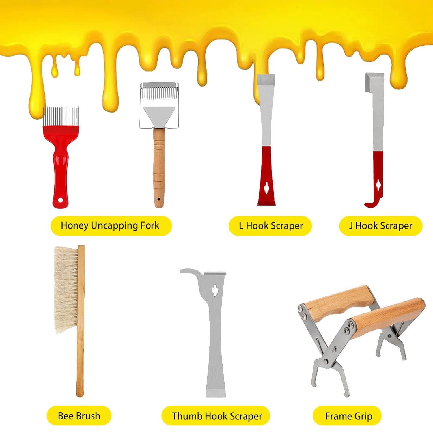 32-teiliges Imkerei-Werkzeug-Starter-Set, Bienenhaltungszubehör – Komplettes Bienenstock-Werkzeug-Set Mit Organizer-Tasche Und Imker-Handschuhen For Anfänger Und Imker