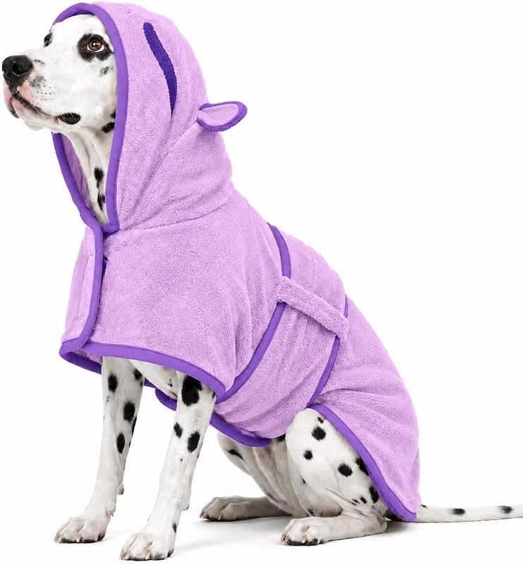 Roupão Toalha para Cães ADNIKIA em Microfibra Roxo XXL