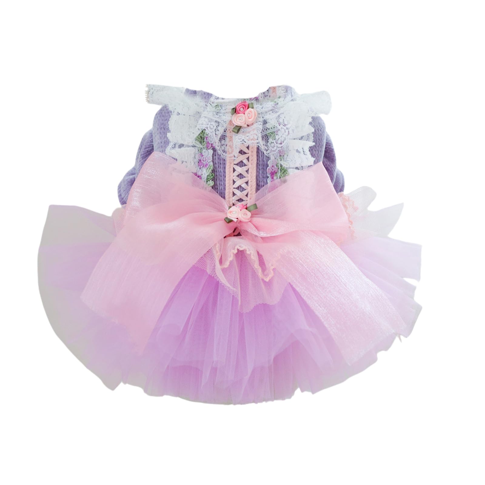 BT Bear Dog Dress - Puppy Wedding Princess Skirt, Dogs Luxury Bowknot Tutu Skirt Wedding Party Outfits for Cats Small Dogs Girl,Pink S โ image 1