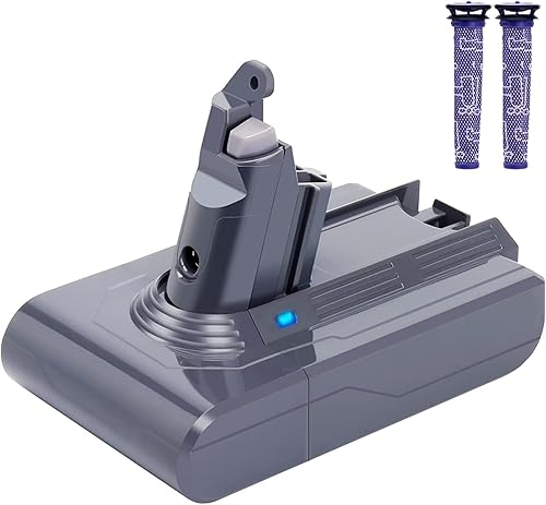 Epowon Batería de litio mejorada de 5000 mAh para Dyson V6 21.6 V aspiradora inalámbrica de mano DC59 DC58 DC61 DC74 DC62 DC72 Animal Series