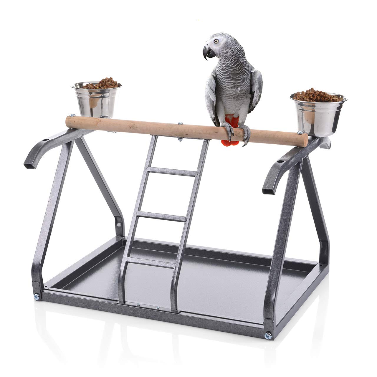 Montana Cages | Tischfreisitz für Papageien - Antik | ca. 50 x 34,5 x 38 cm | Vogelsitz, Freisitz
